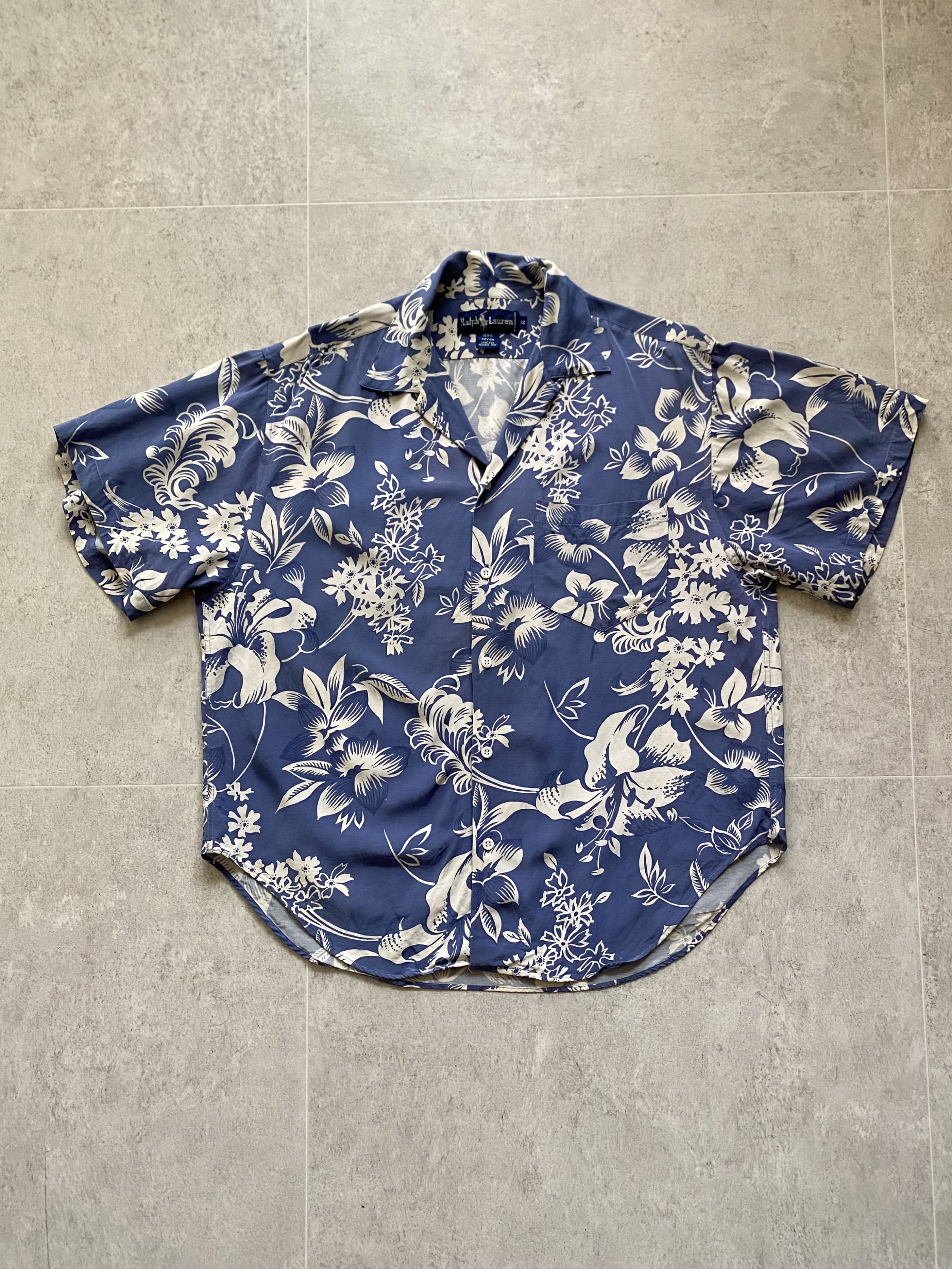 90&#039;s Polo Ralph Lauren Hawaiian Shirt 12(100 or Women) - 체리피커