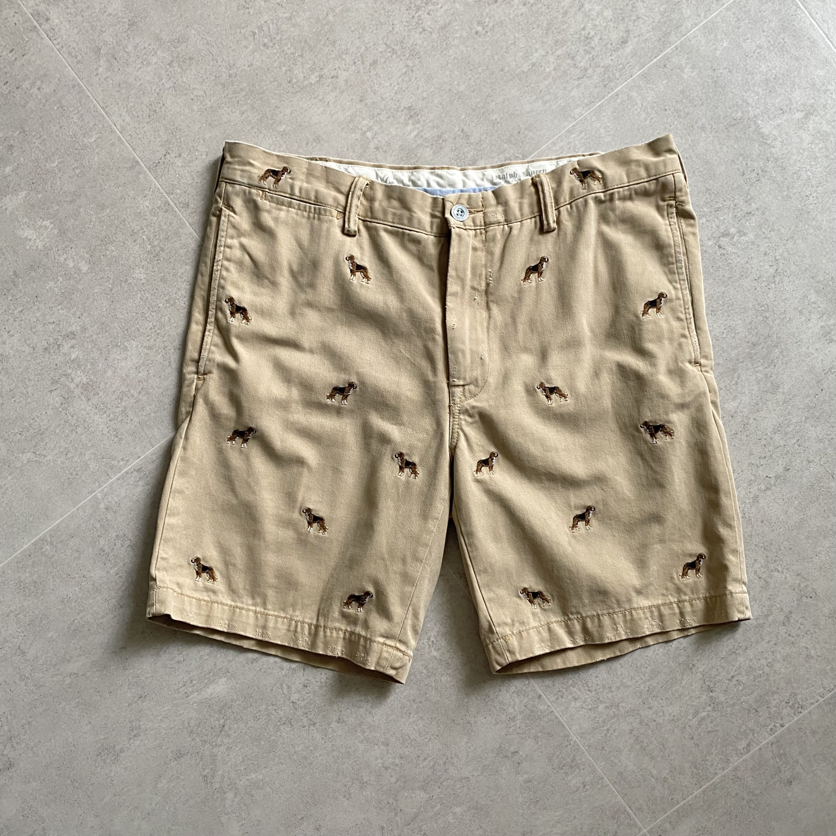 Polo Ralph Lauren Hound Dog Embroidered Shorts 36 Size - 체리피커