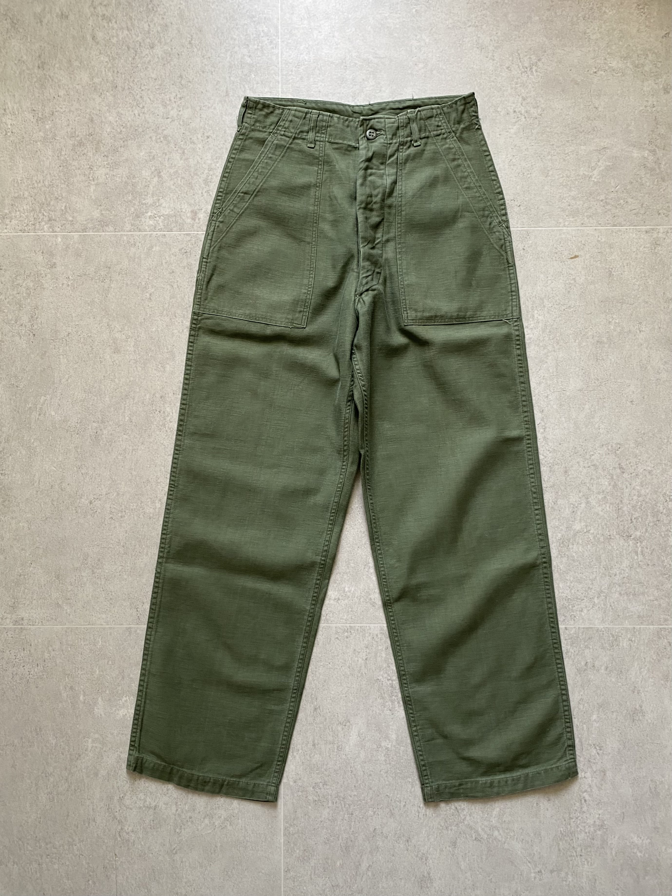 60&#039;s U.S. Army OG 107 Fatigue Pants 28 Size #9 - 체리피커