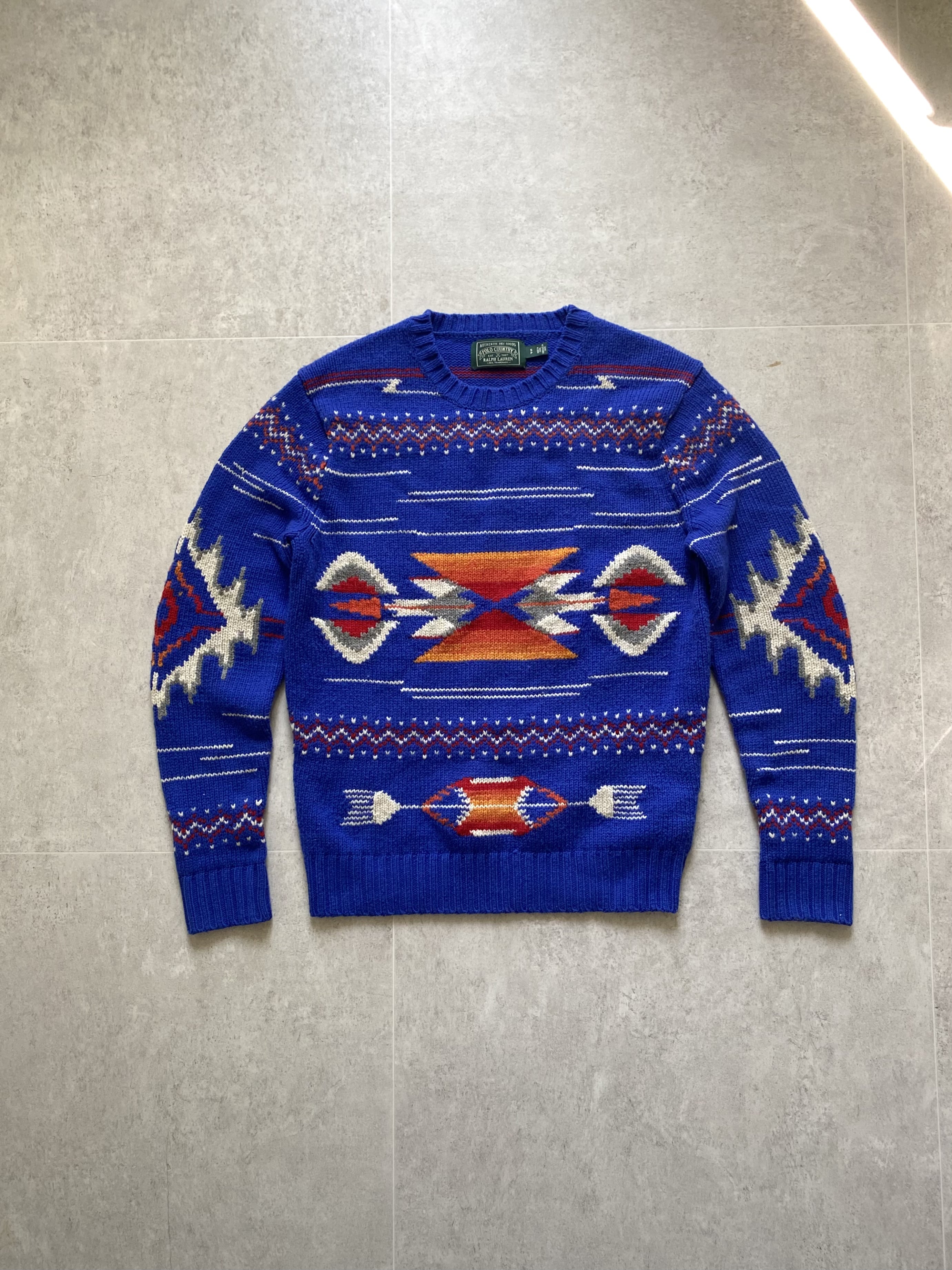 Polo Ralph Lauren Country Navajo Pattern Knit Sweater S(95/100 or ~66 Size) - 체리피커