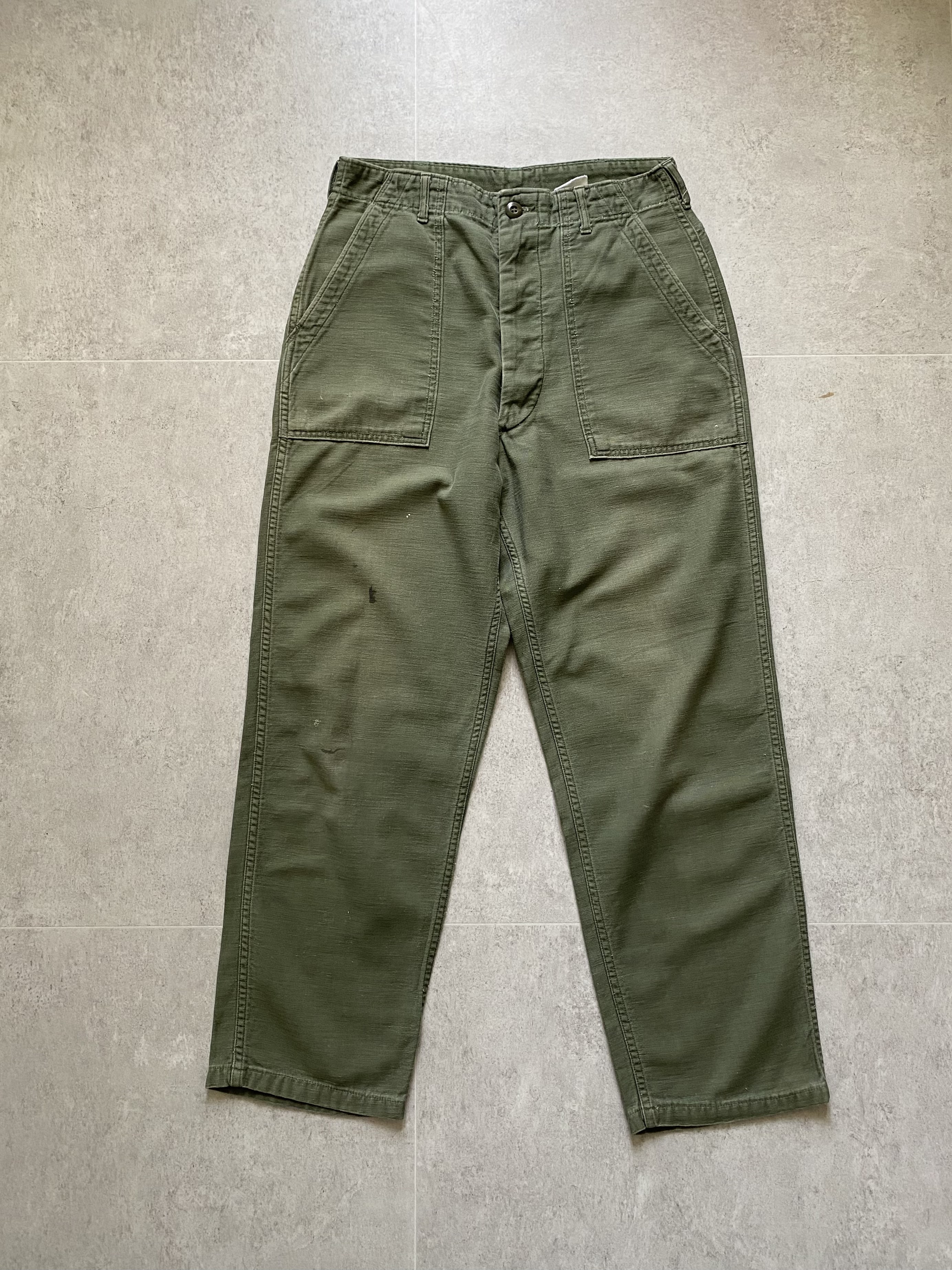 70&#039;s U.S. Army OG 107 Fatigue Pants 29~30 Size #2 - 체리피커