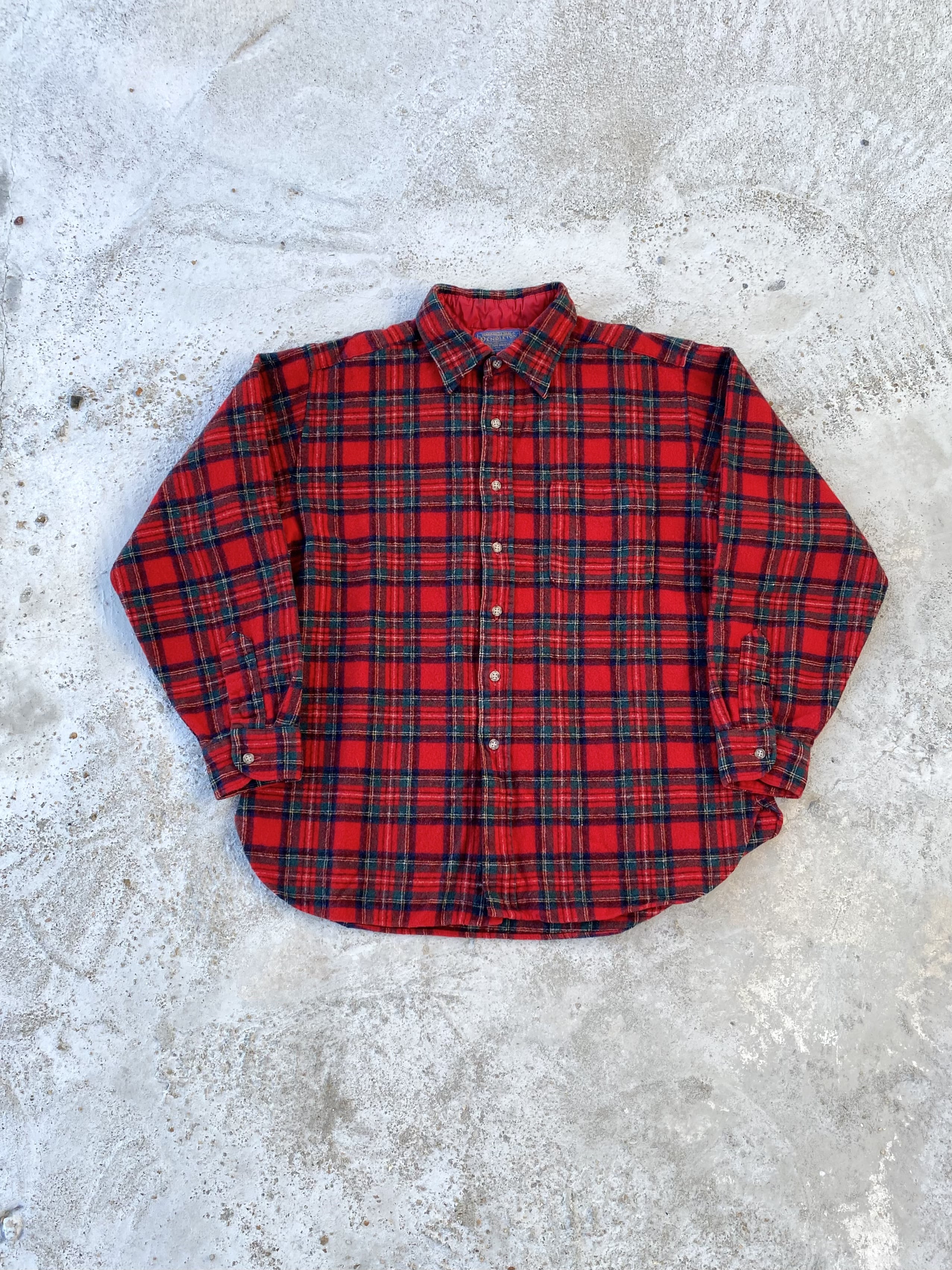 90&#039;s Pendleton Wool Flannel Check Shirt ~66 Size - 체리피커