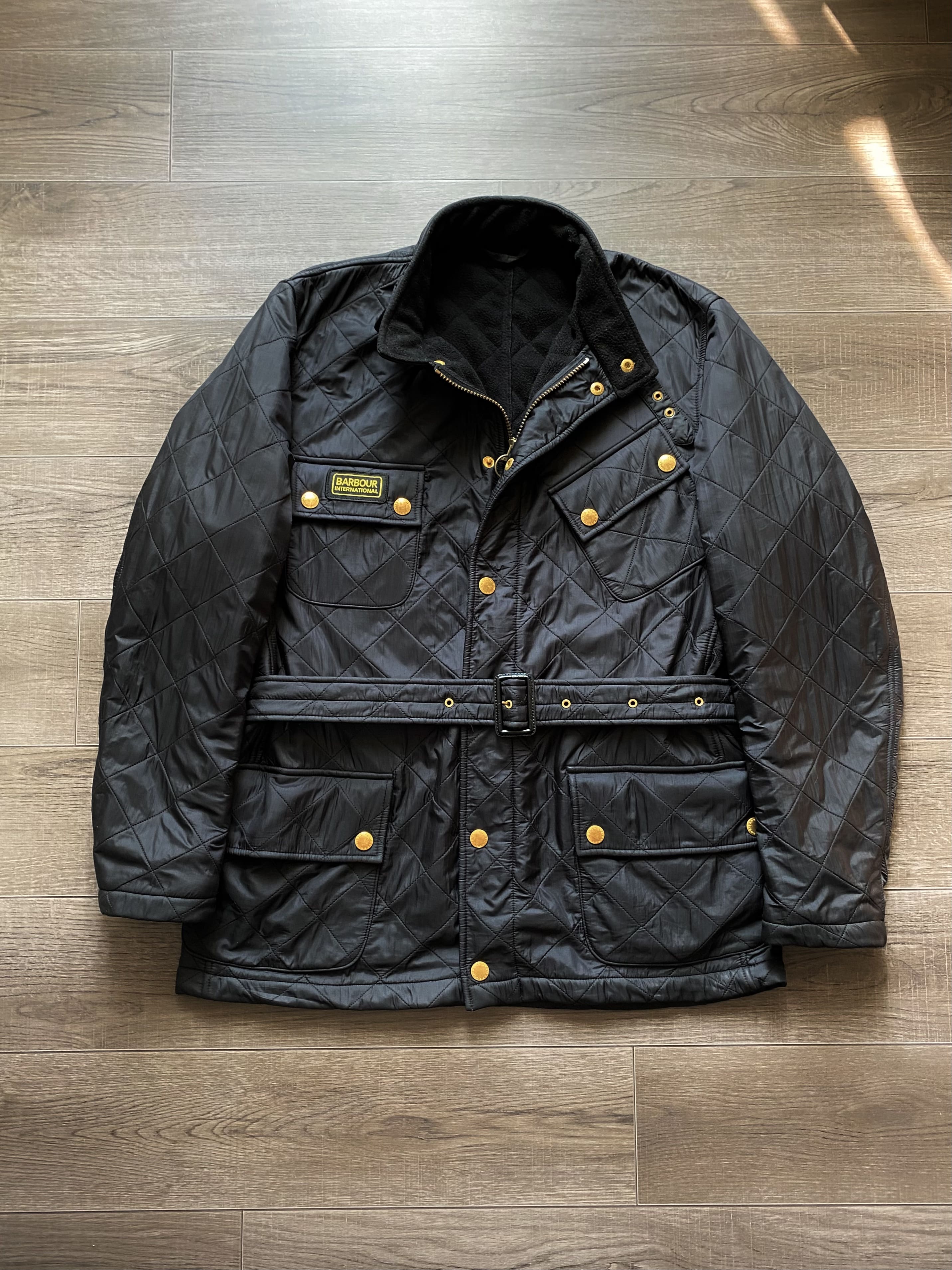 Barbour International Grasstrack Black Quilt Jacket L(100~105) - 체리피커