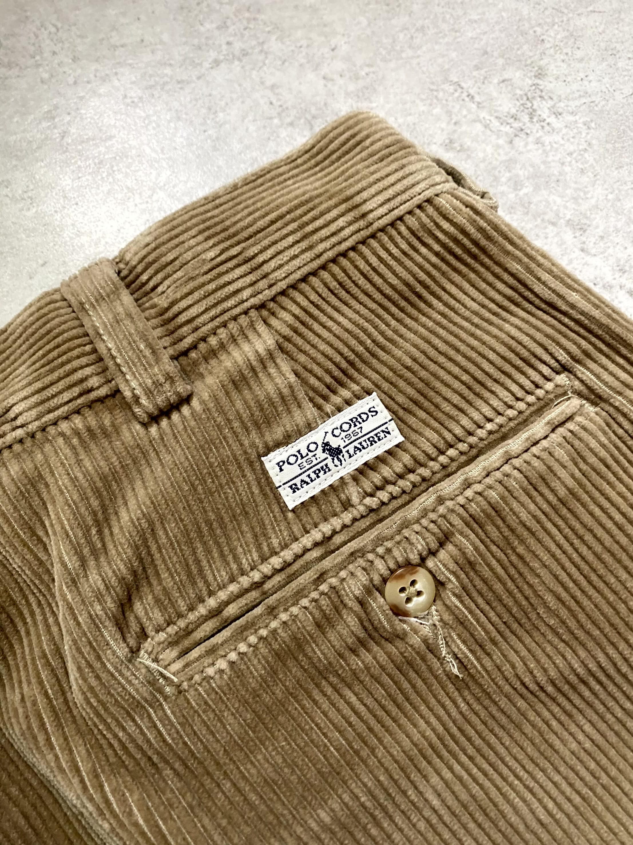 1990&#039;s Polo Ralph Lauren 2 Tuck Classic Corduroy Pants 32~33 Size - 체리피커