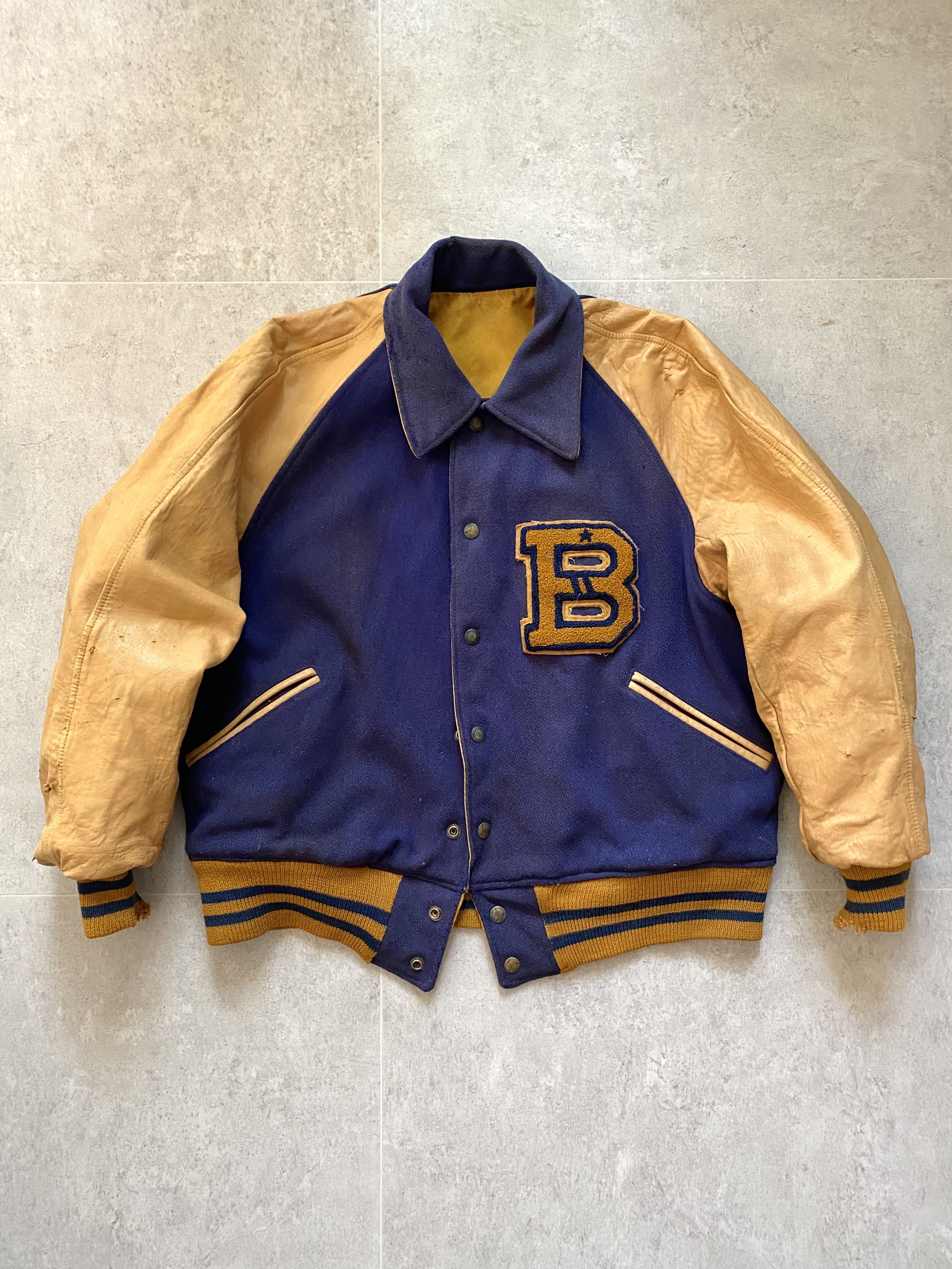 Rare 40~50&#039;s Butwin Reversible Varsity Jacket 100~105 Size - 체리피커