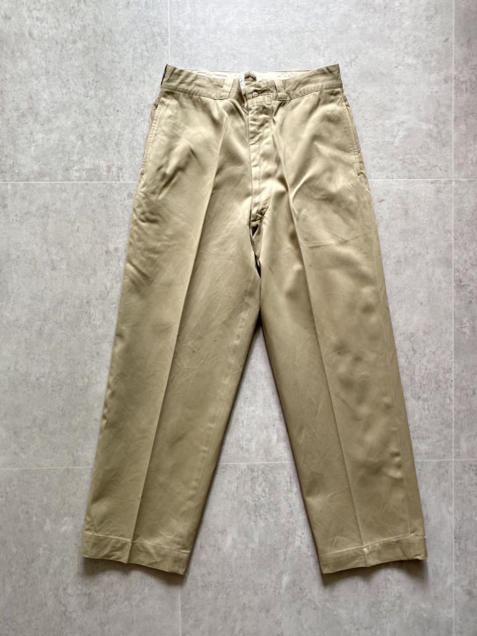60&#039;s U.S Army Officer Khaki Chino Trousers 30 Size - 체리피커