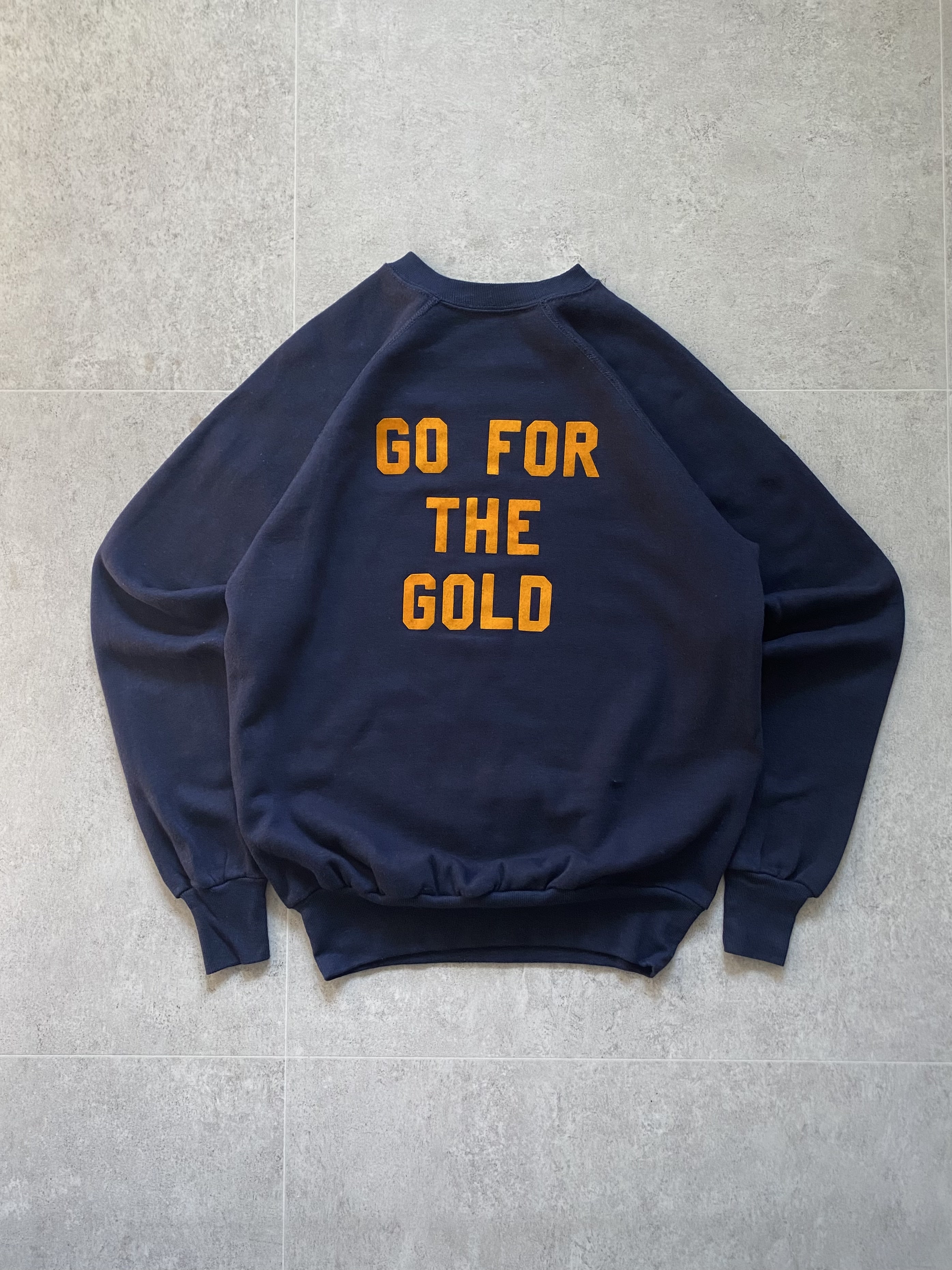 70&#039;s Vintage &#039;GO FOR THE GOLD&#039; Sweatshirt 95~100 Size - 체리피커