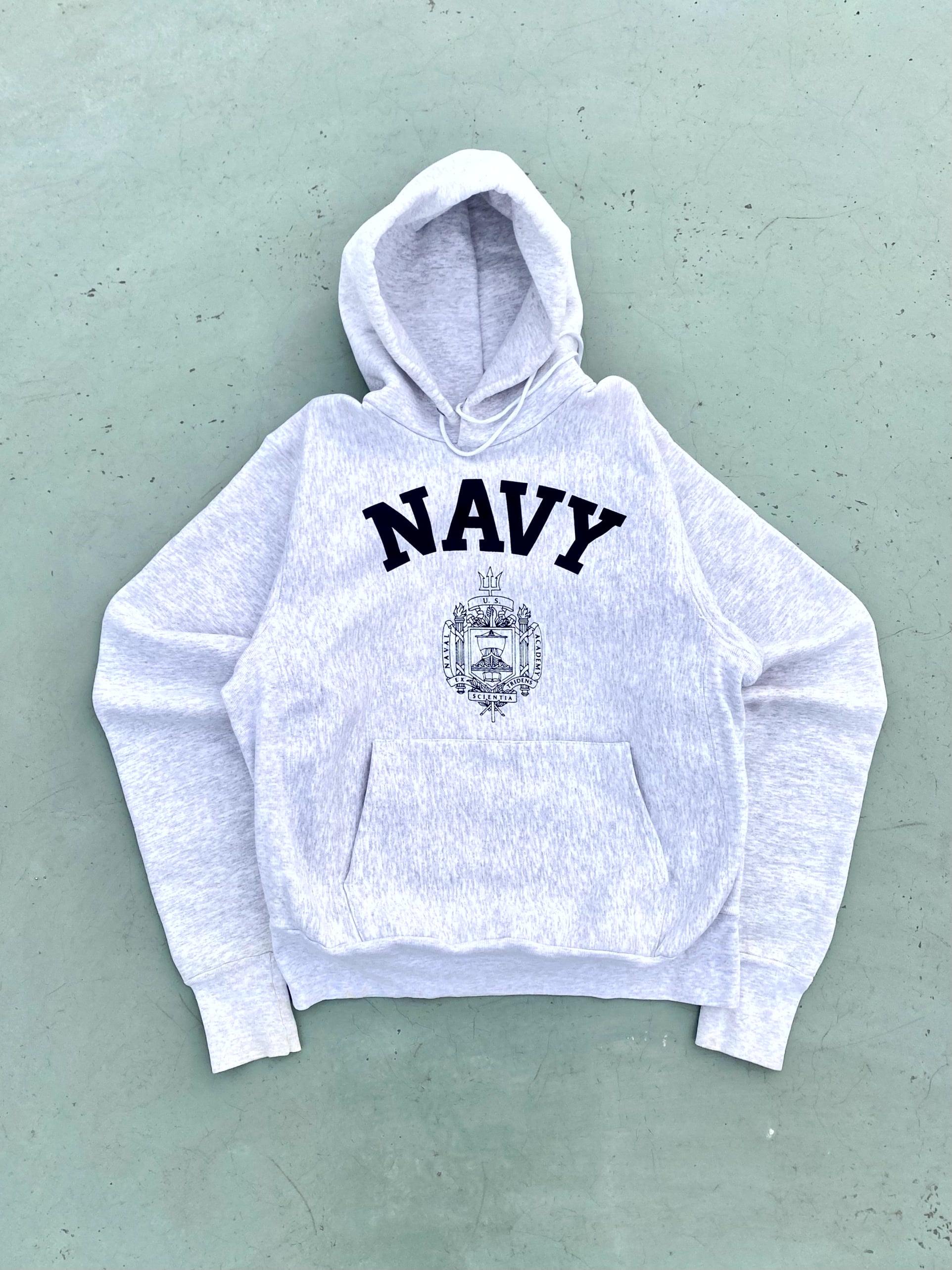 90&#039;s U.S. Naval Academy Original Reverse Weave Hoodie Sweatshirt S(100) - 체리피커