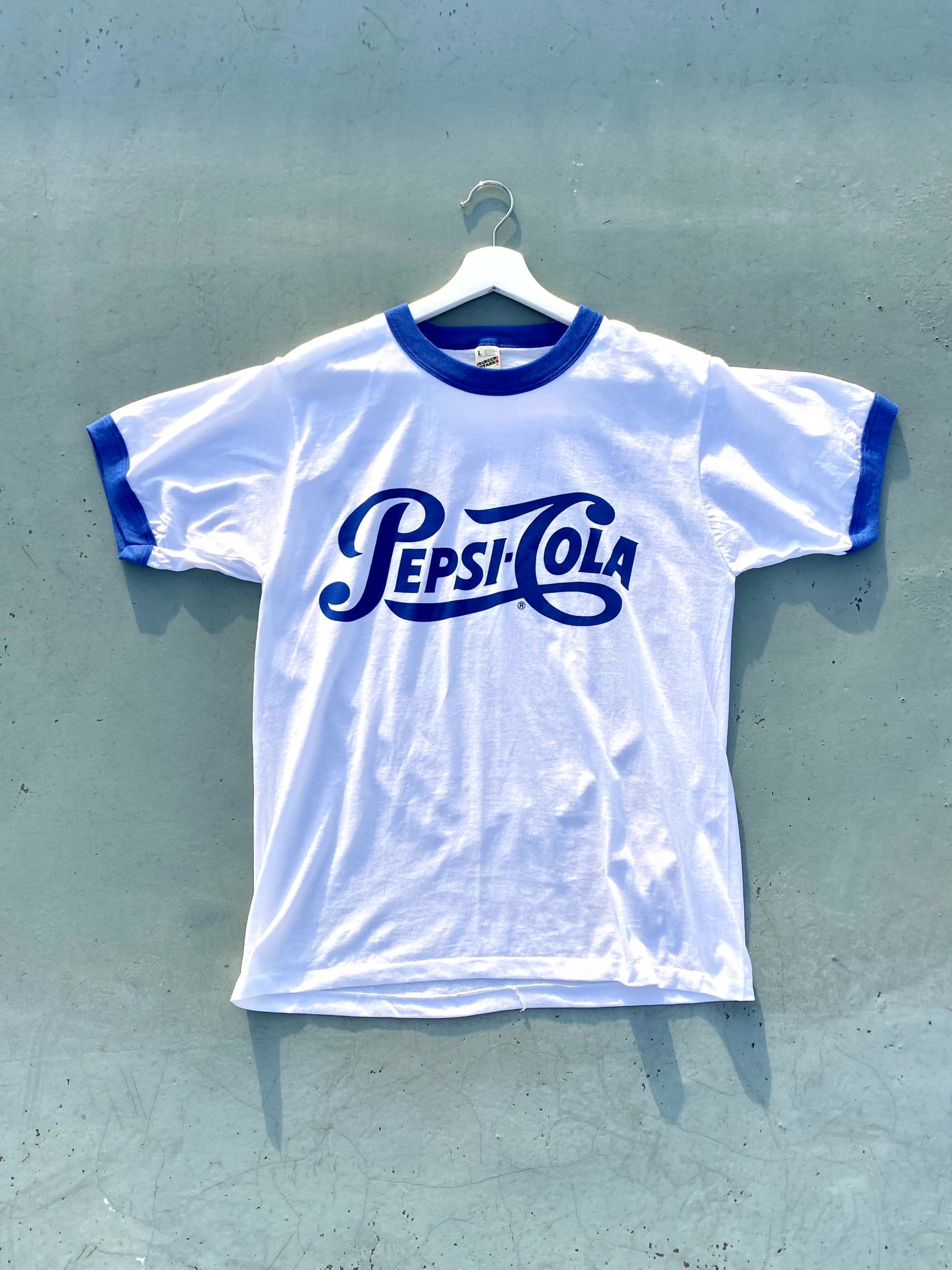 (Deadstock) 80&#039;s Pepsi Cola Ringer T-Shirt L(100) - 체리피커