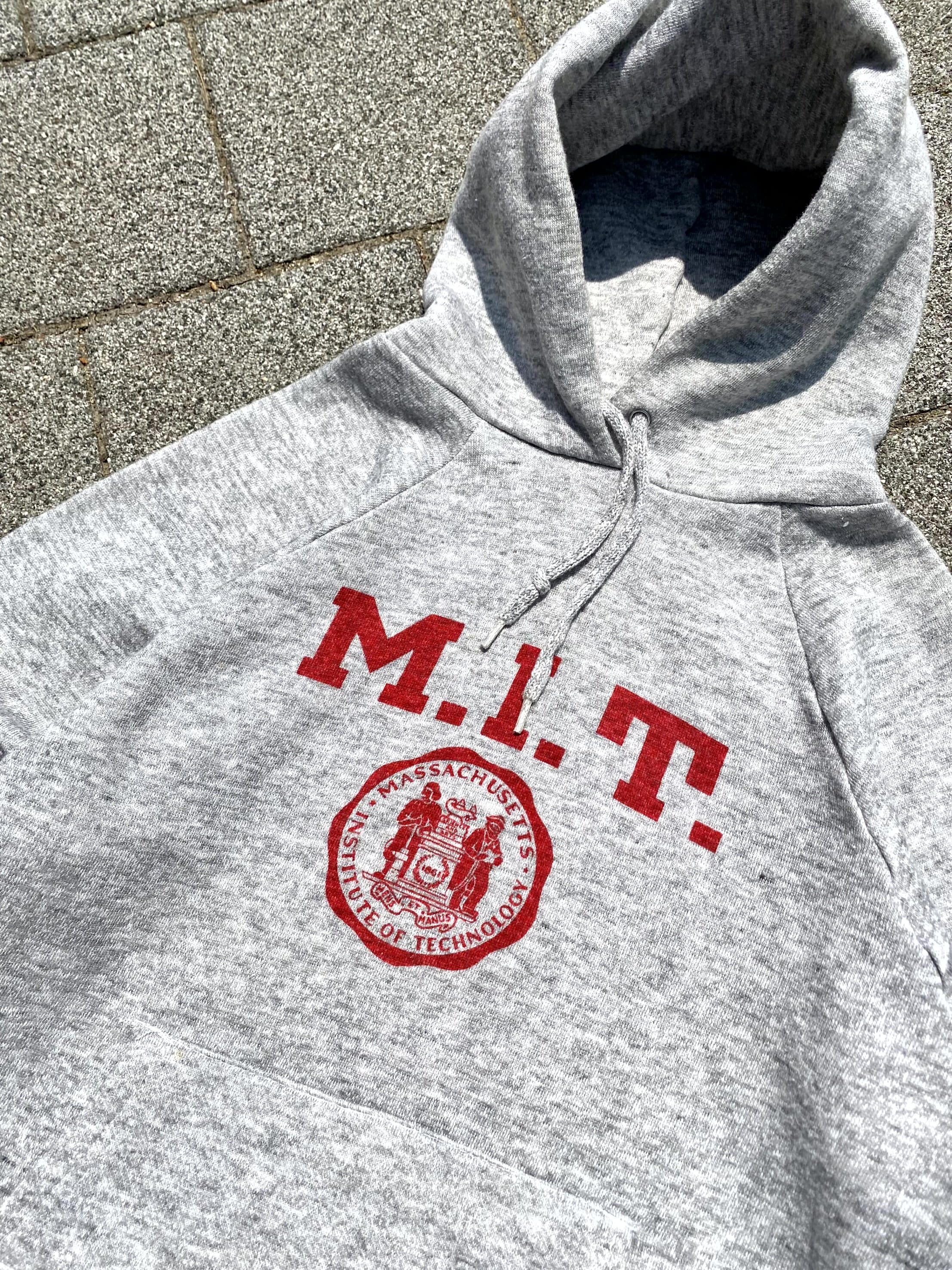 80&#039;s Vntg MIT Univ. Hoodie Sweatshirt 95 or 55 1/2 Size - 체리피커
