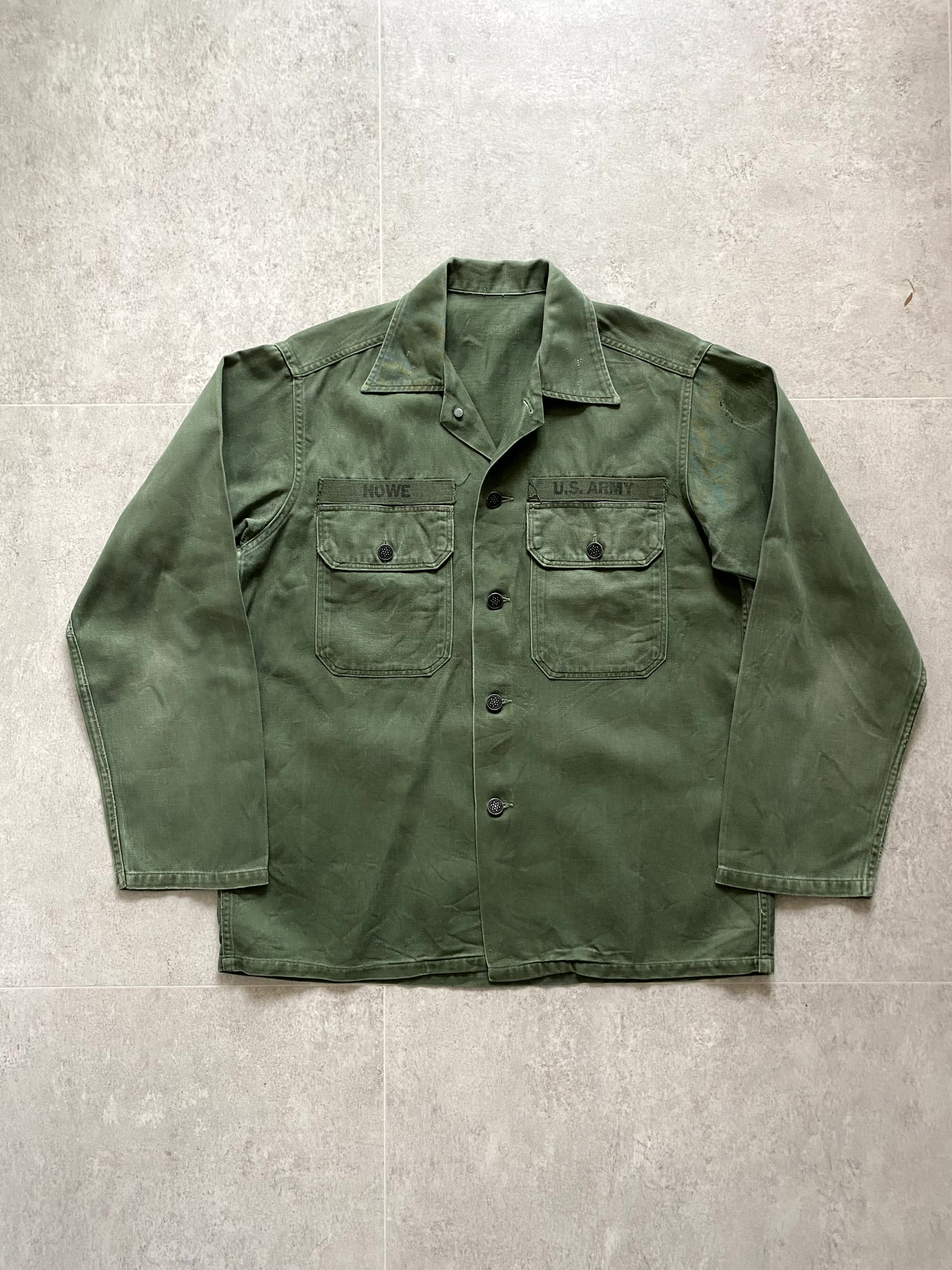 1950&#039;s U.S. Army 13 Star Button OG 107 Fatigue Shirt 100~103 Size - 체리피커