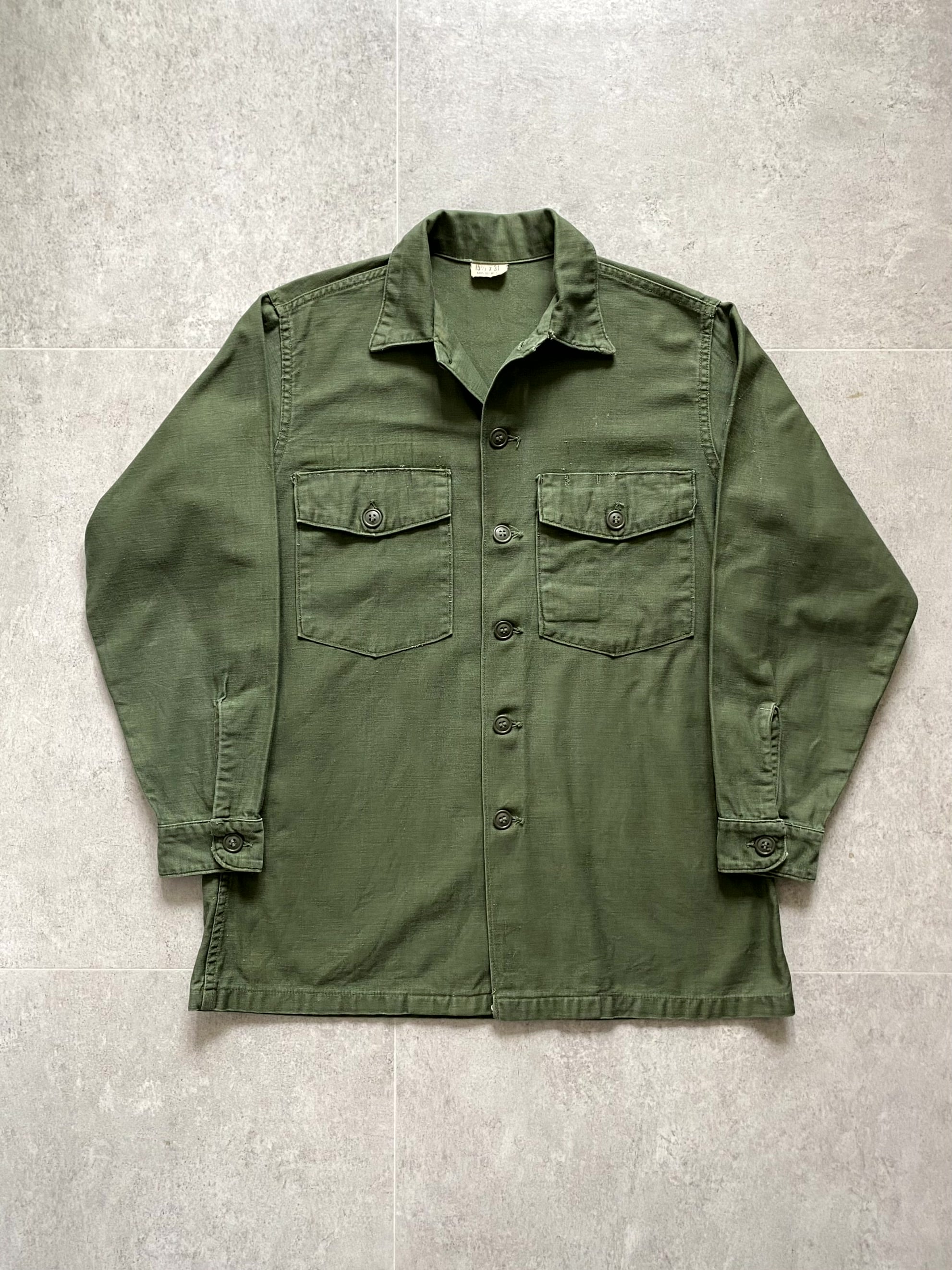 1960&#039;s U.S Army OG 107 Fatigue Shirt 15 1/2(100) - 체리피커