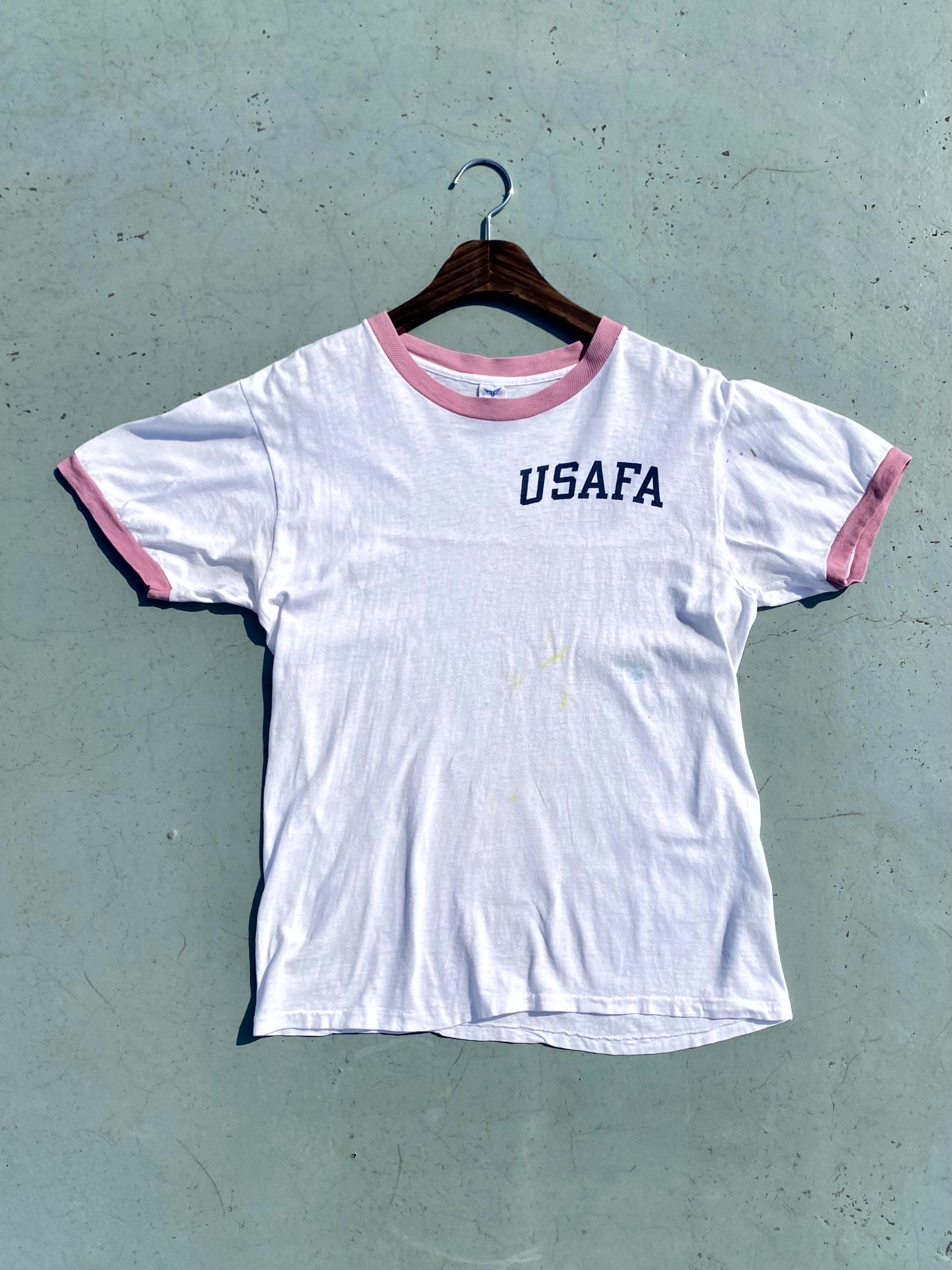 80&#039;s Artex USAFA Ringer T-Shirt L(~100) - 체리피커