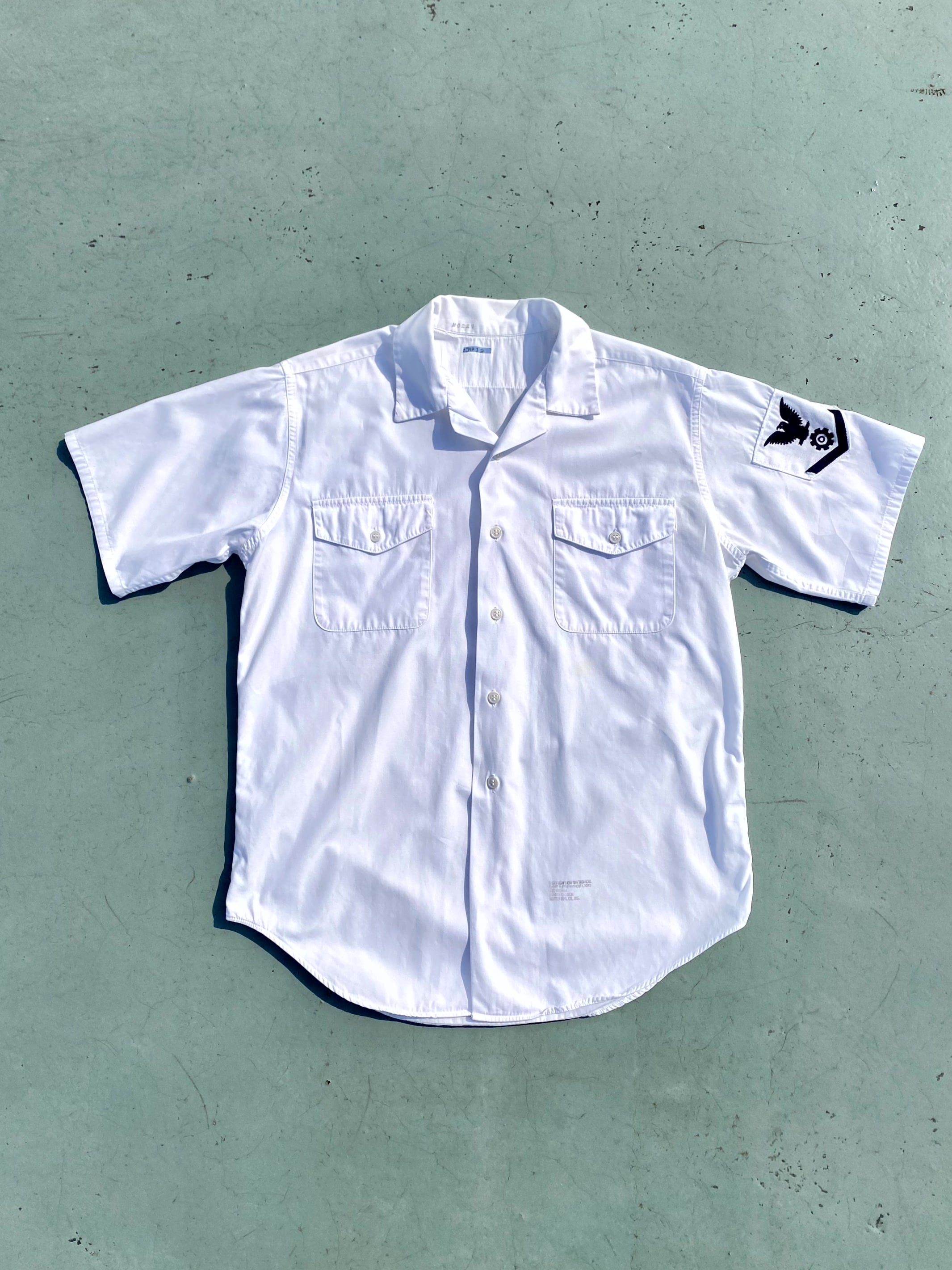 70&#039;s U.S Navy Engineman Cotton Tropical Shirt M(100~105) - 체리피커