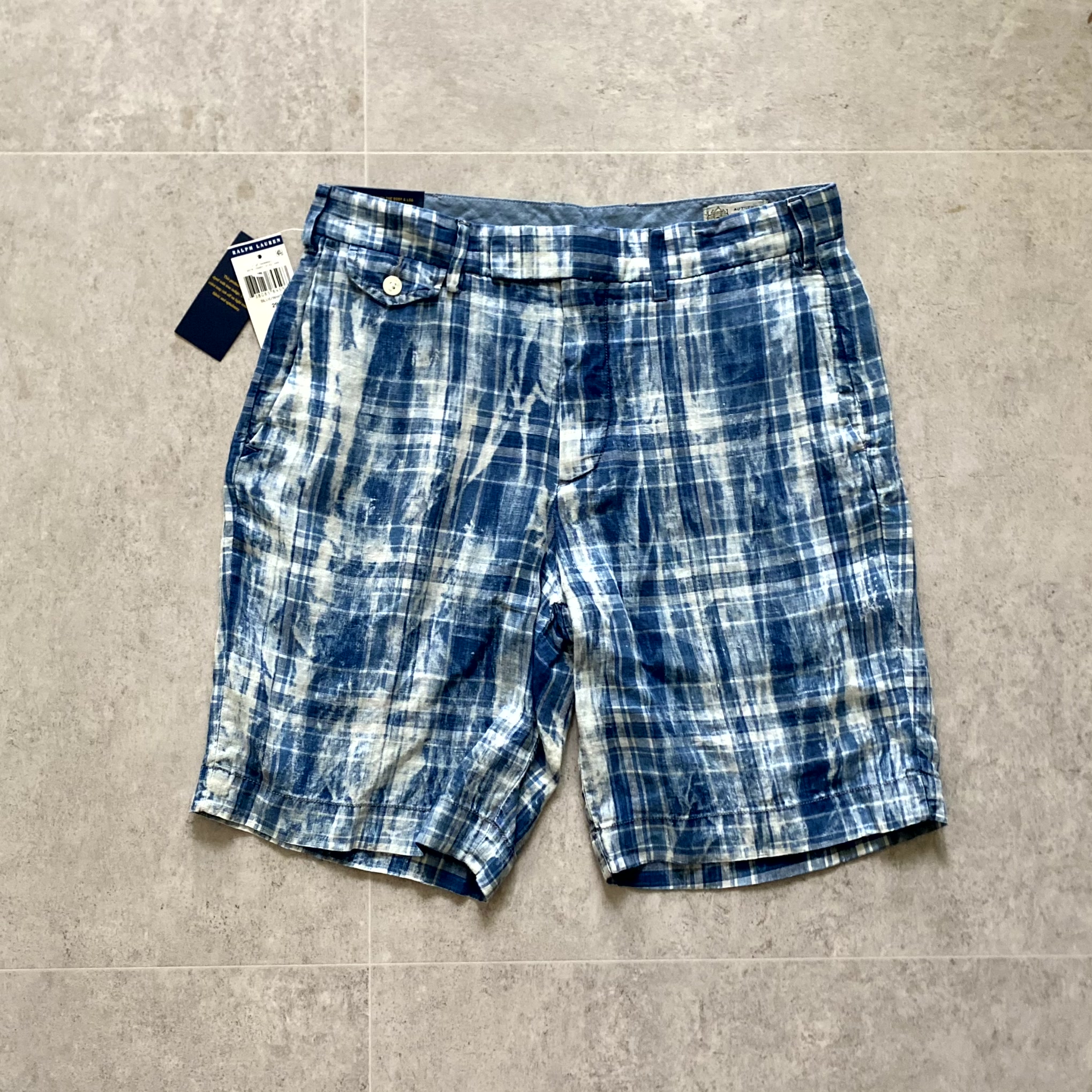 Polo Ralph Lauren Indian Madras Check Linen Shorts 30 Size - 체리피커