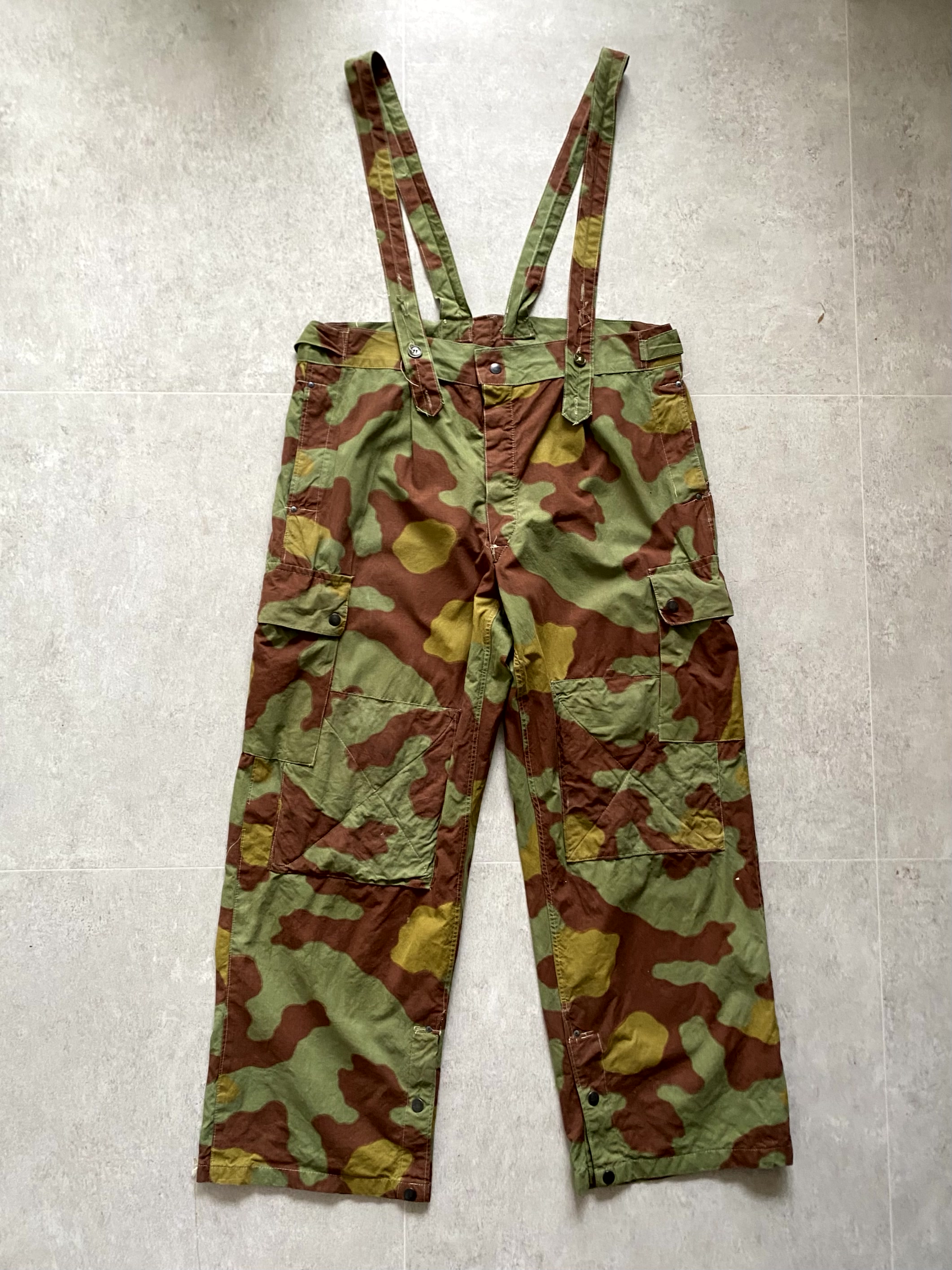 70&#039;s Italian Army San Marco Camo Paratrooper Pants 36~38 Size - 체리피커