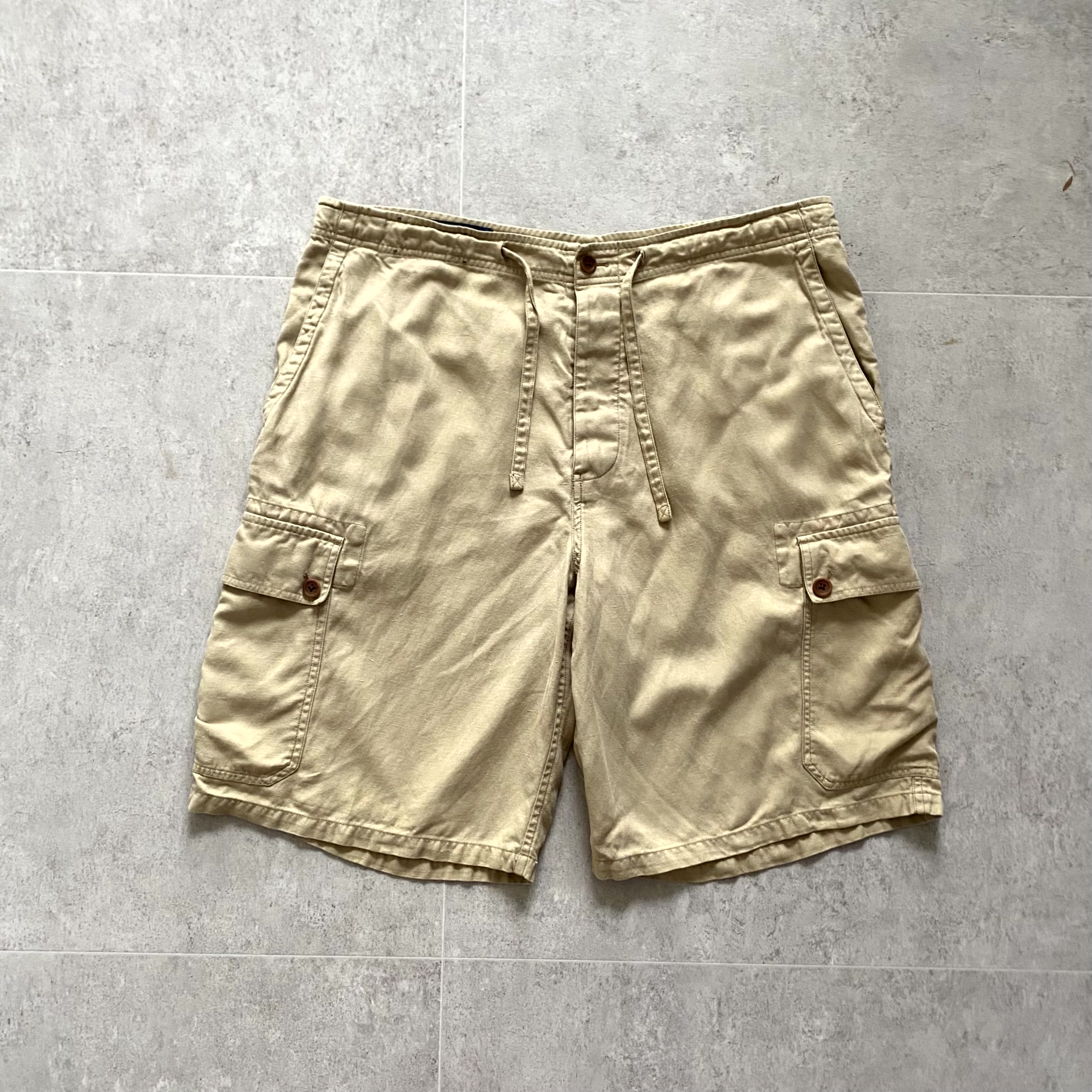 Polo Ralph Lauren Linen Cargo Shorts 35~37 Size - 체리피커