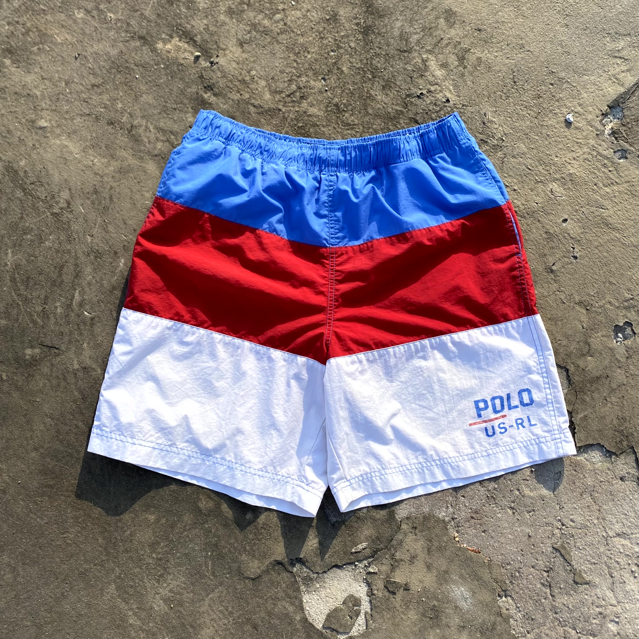 90&#039;s Polo Sport Multi Color Swim Trunk M(29~31) - 체리피커