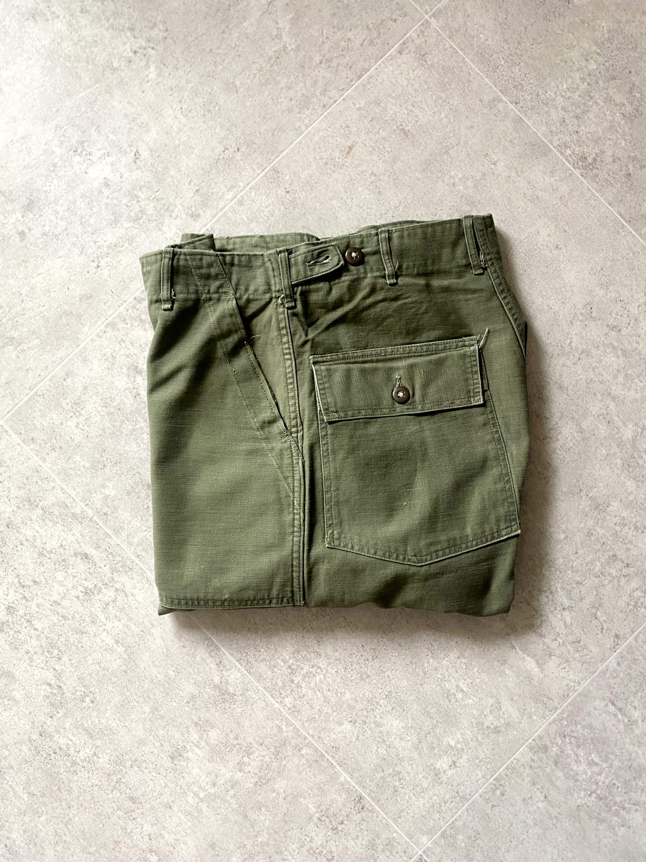 50&#039;s U.S Army OG 107 Fatigue Pants 32 Size - 체리피커