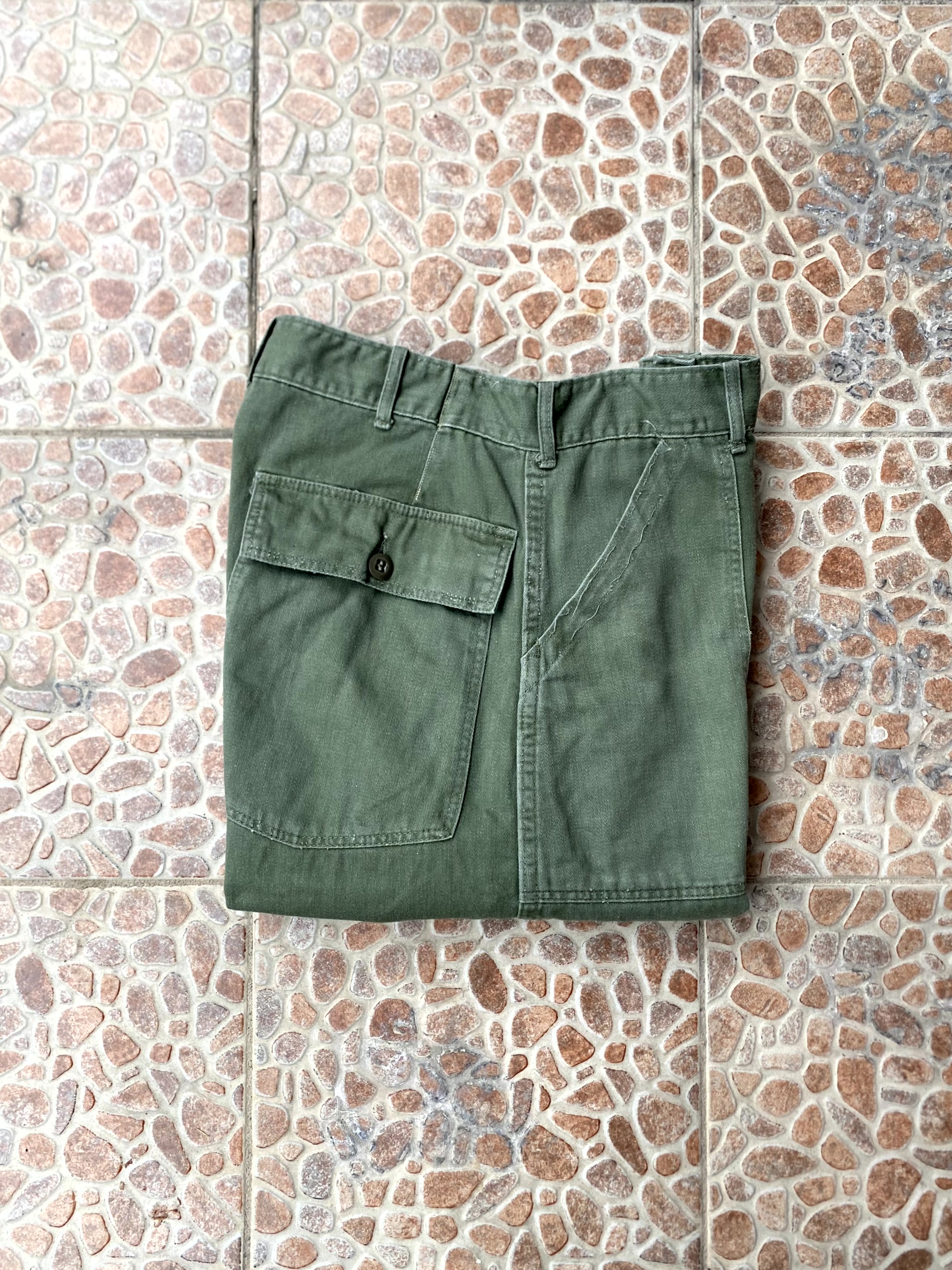 60&#039;s U.S. Army OG 107 Fatigue Pants 30 Size (Zipper Ver.) - 체리피커