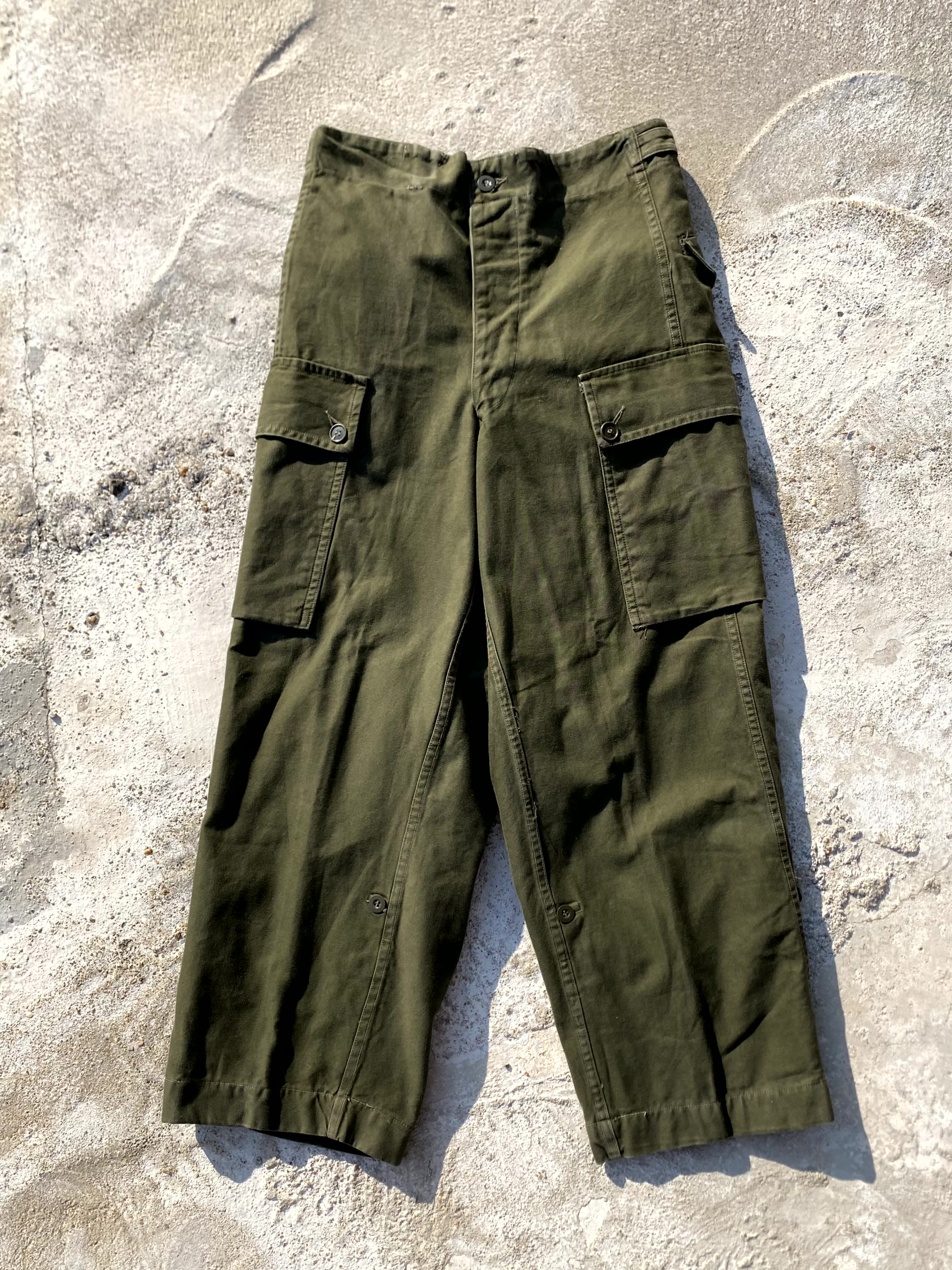 60&#039;s Dutch Army Field Trousers ~30 Size - 체리피커