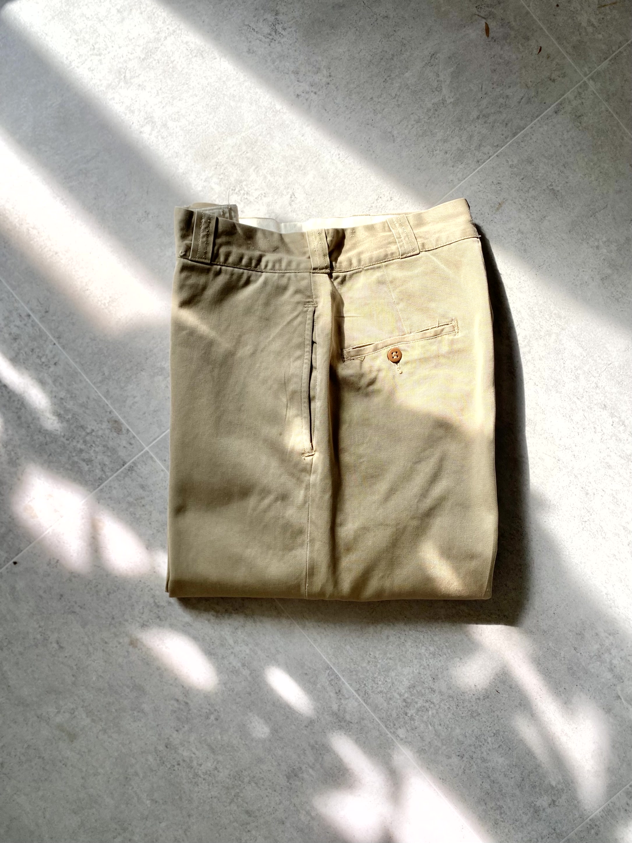 50&#039;s U.S. Army Khaki Officer Chino Trousers 29 Size - 체리피커