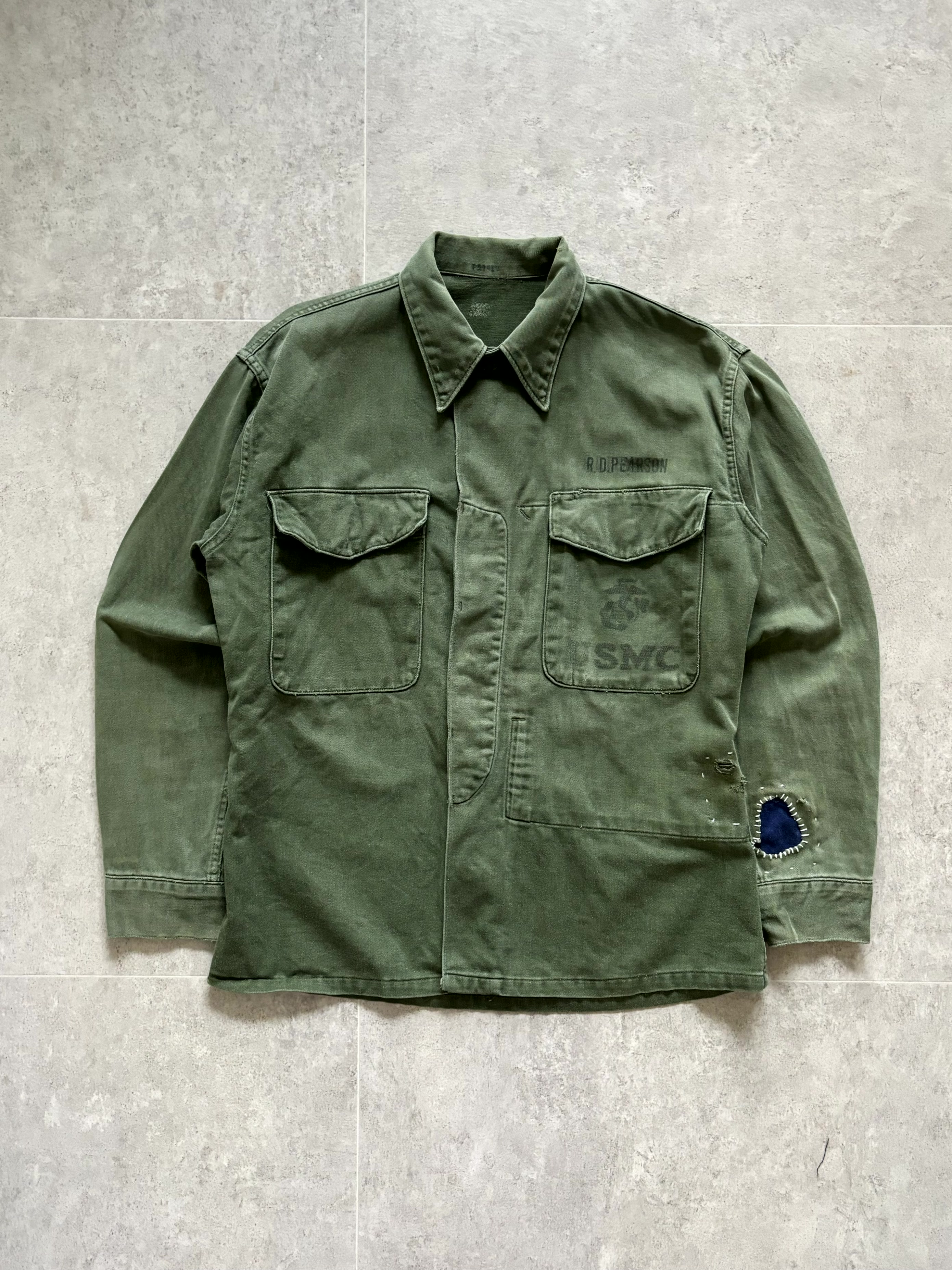 50&#039;s USMC P-56 Repaired Utility Shirt 100 Size - 체리피커