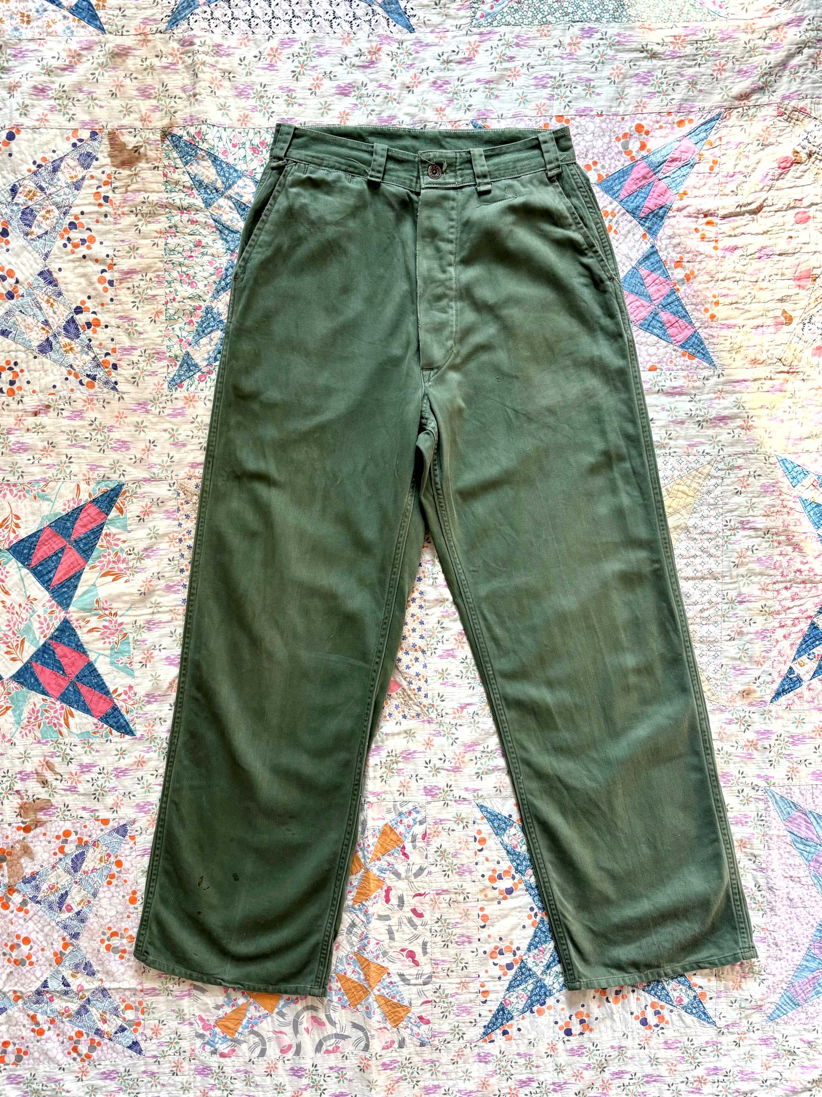 50&#039;s U.S. Navy OG 107 Baker Pants 29 Size - 체리피커