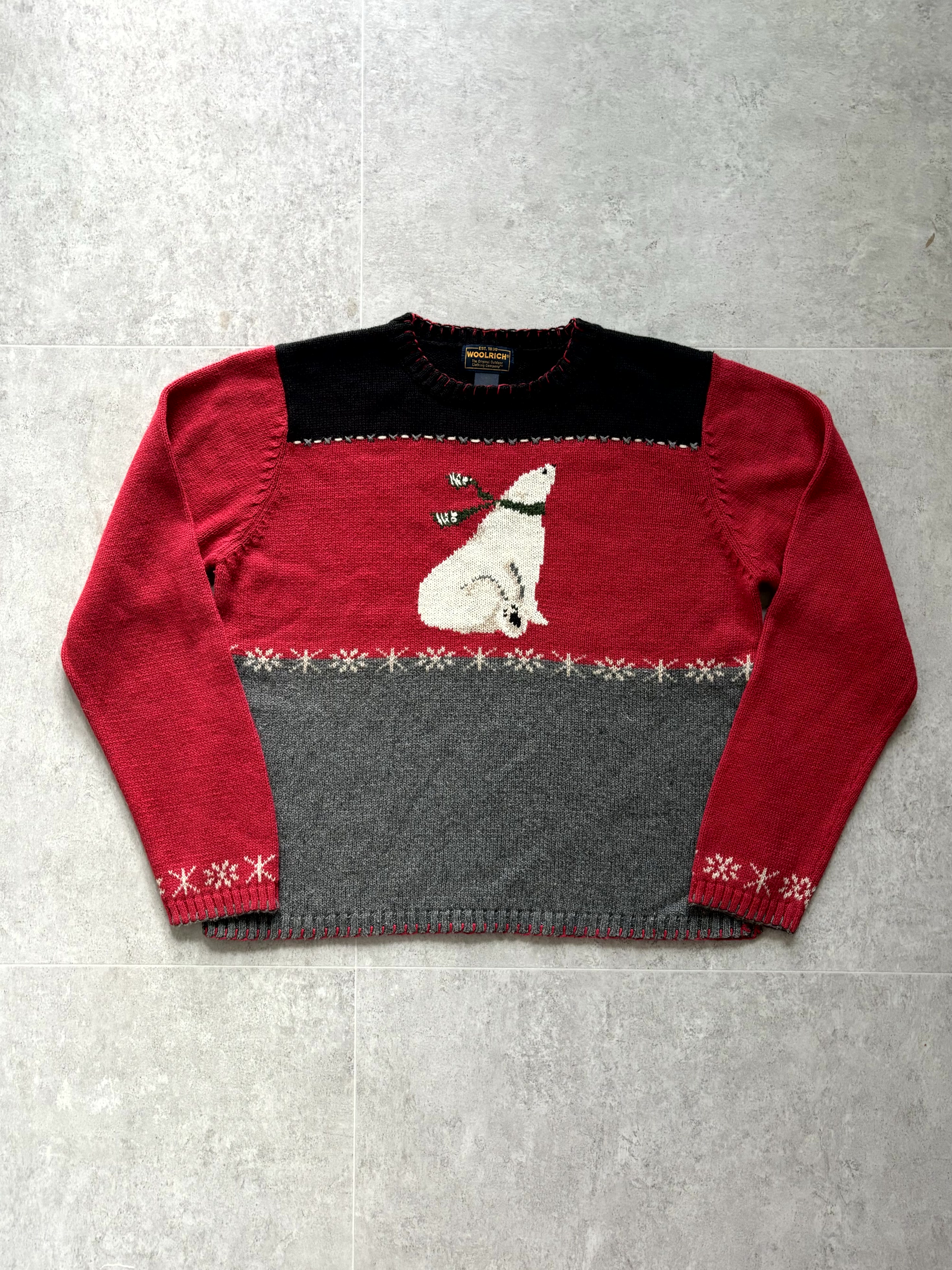 Woolrich Polar Bear Knit Sweater Women&#039;s L(~66) - 체리피커