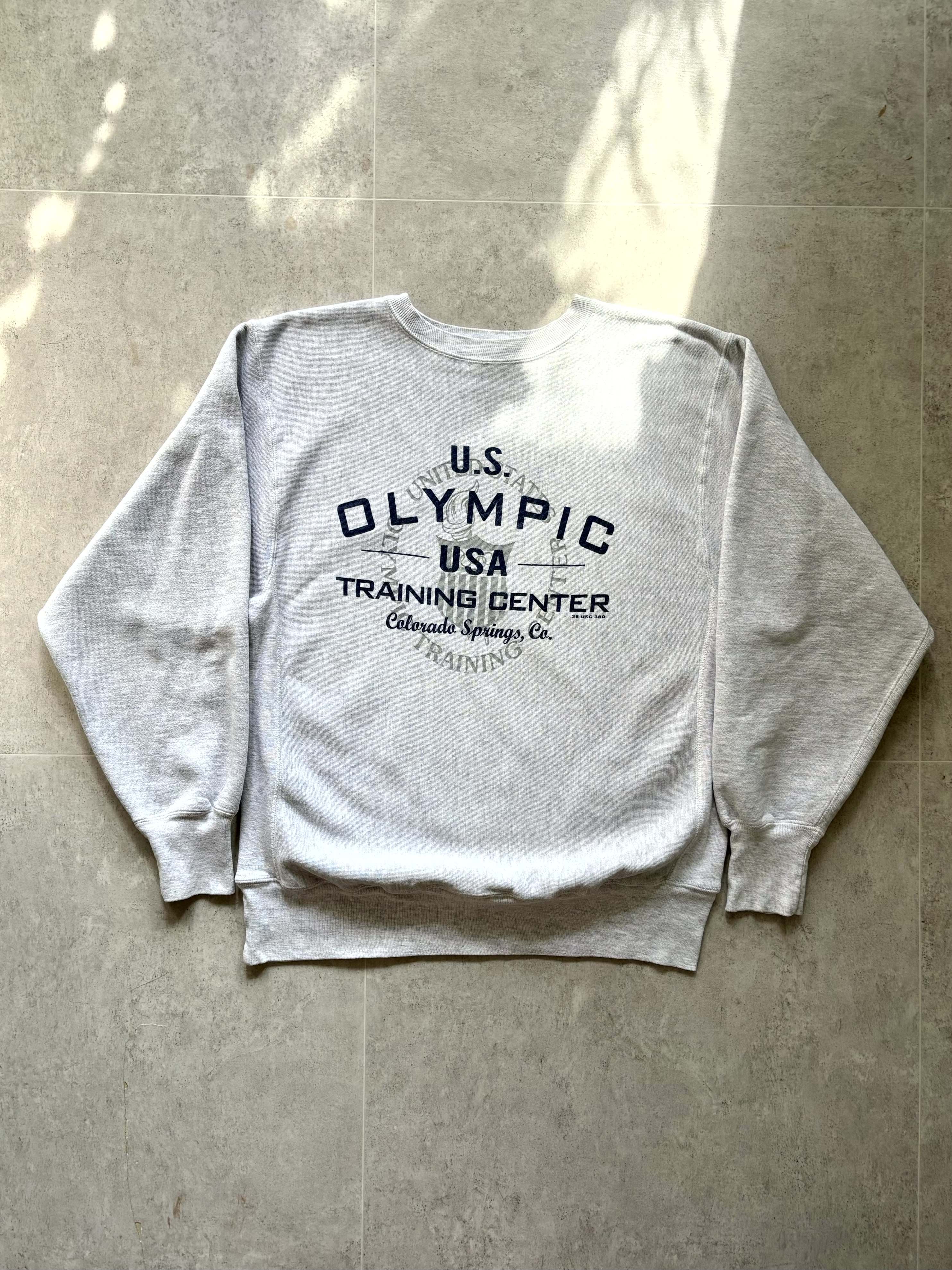 90&#039;s Champion USA Olympic T.C. Reverse Weave Sweatshirt XL(100~105) - 체리피커