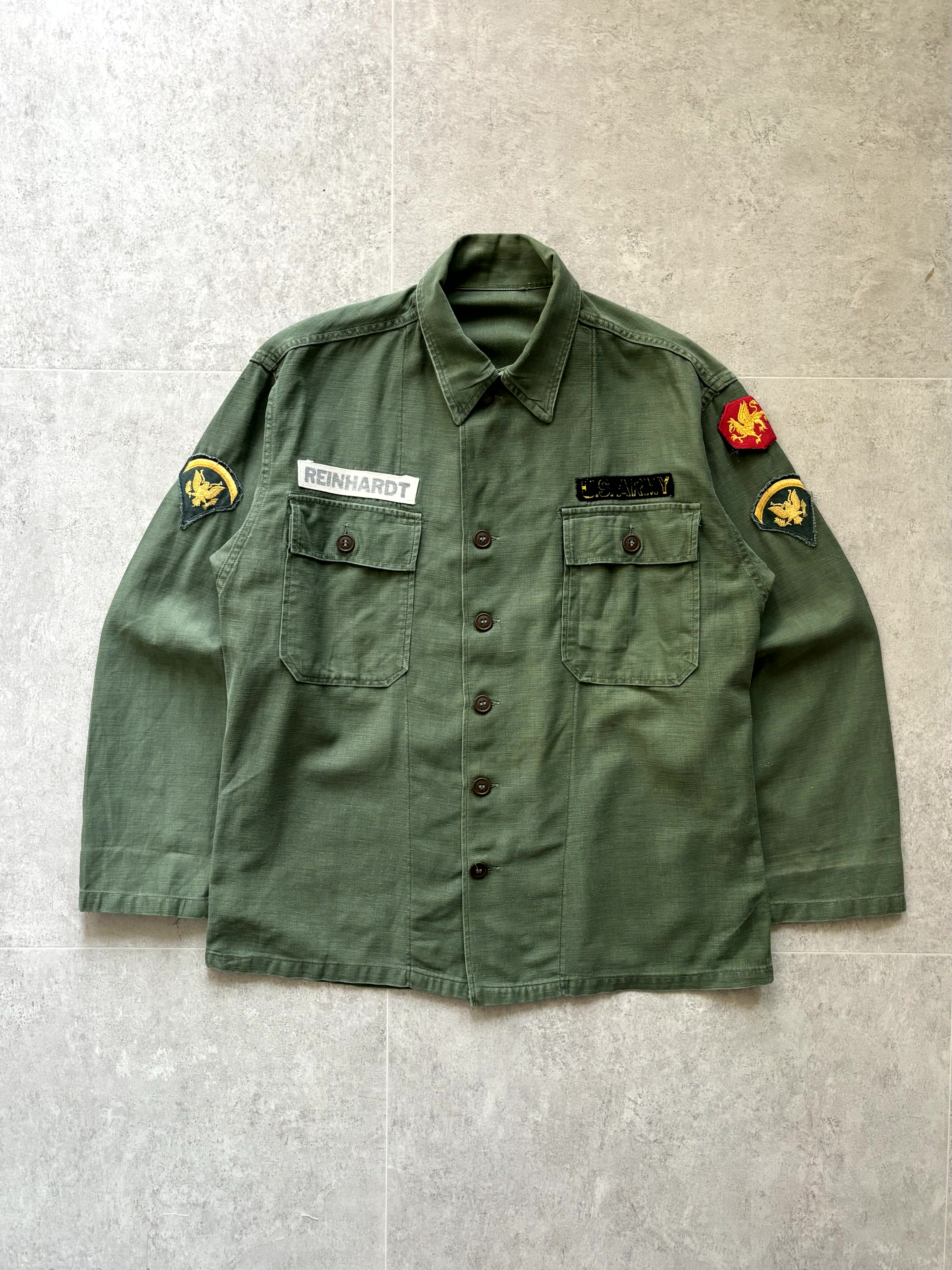 50&#039;s U.S. Army OG 107 Fatigue Shirt 100~105 Size - 체리피커