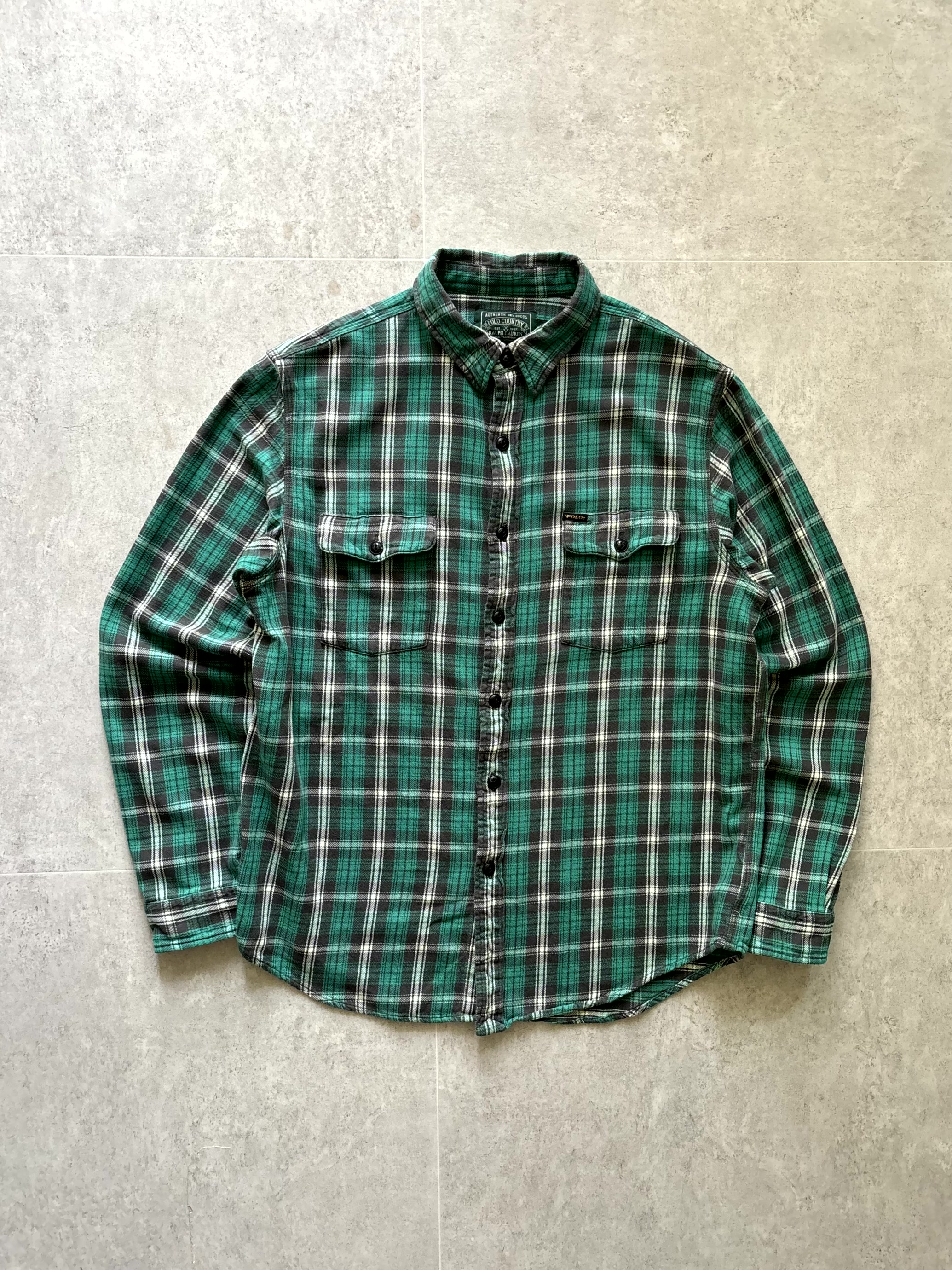 Polo Country Cotton Flannel Work Shirt M(100~103) - 체리피커